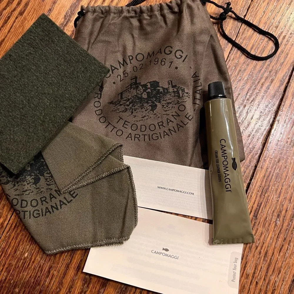 Campomaggi x Free People Salvatore Shearling Trim Leather Shoulder Bag in Cognac - Picture 15 of 15